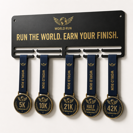 World Run Premium Medal Display Rack